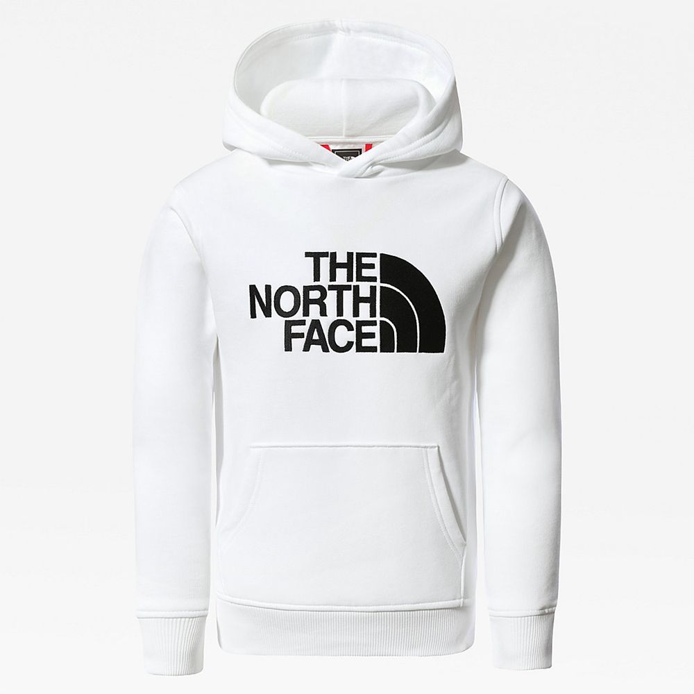 The North Face Hoodie Youth Australia - The North Face Drew Peak White / Black (VAI-458936)